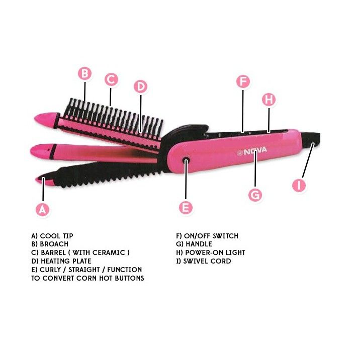 2 in 1 Hair Straightener & Curler