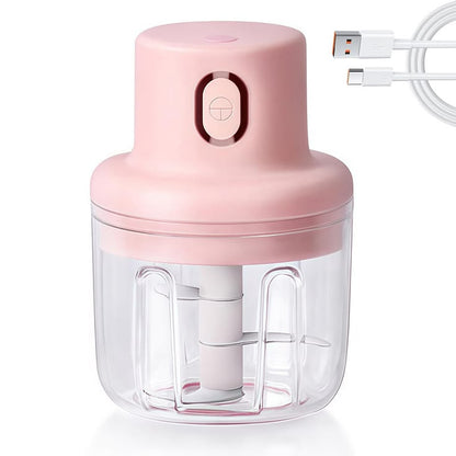 Mini Food Chopper Portable USB Rechargeable Vegetable Garlic Meat Grinder | With Cable - Size 250ml