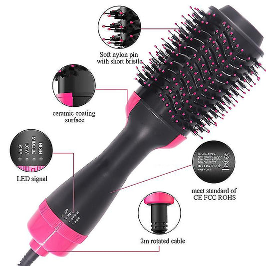One Step Hair Brush And Dryer | Hair Volumizer Styler Comb 1000W Hair Straightener Curler Roller